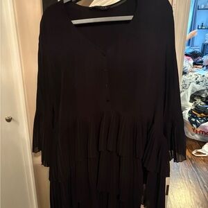 Zara Black Layered Blouse